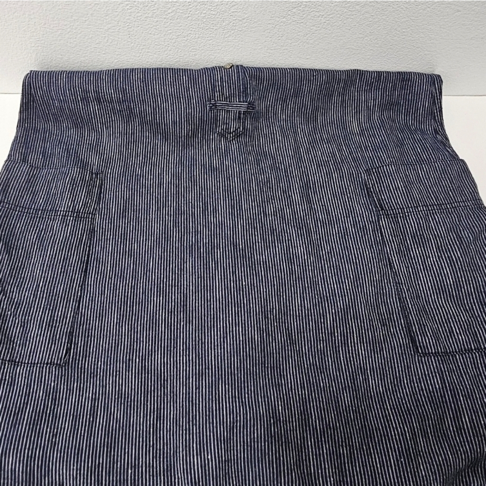 🇨🇦 Roots Navy Blue Stripe Hemp Shirt Dress - Picture 12 of 16